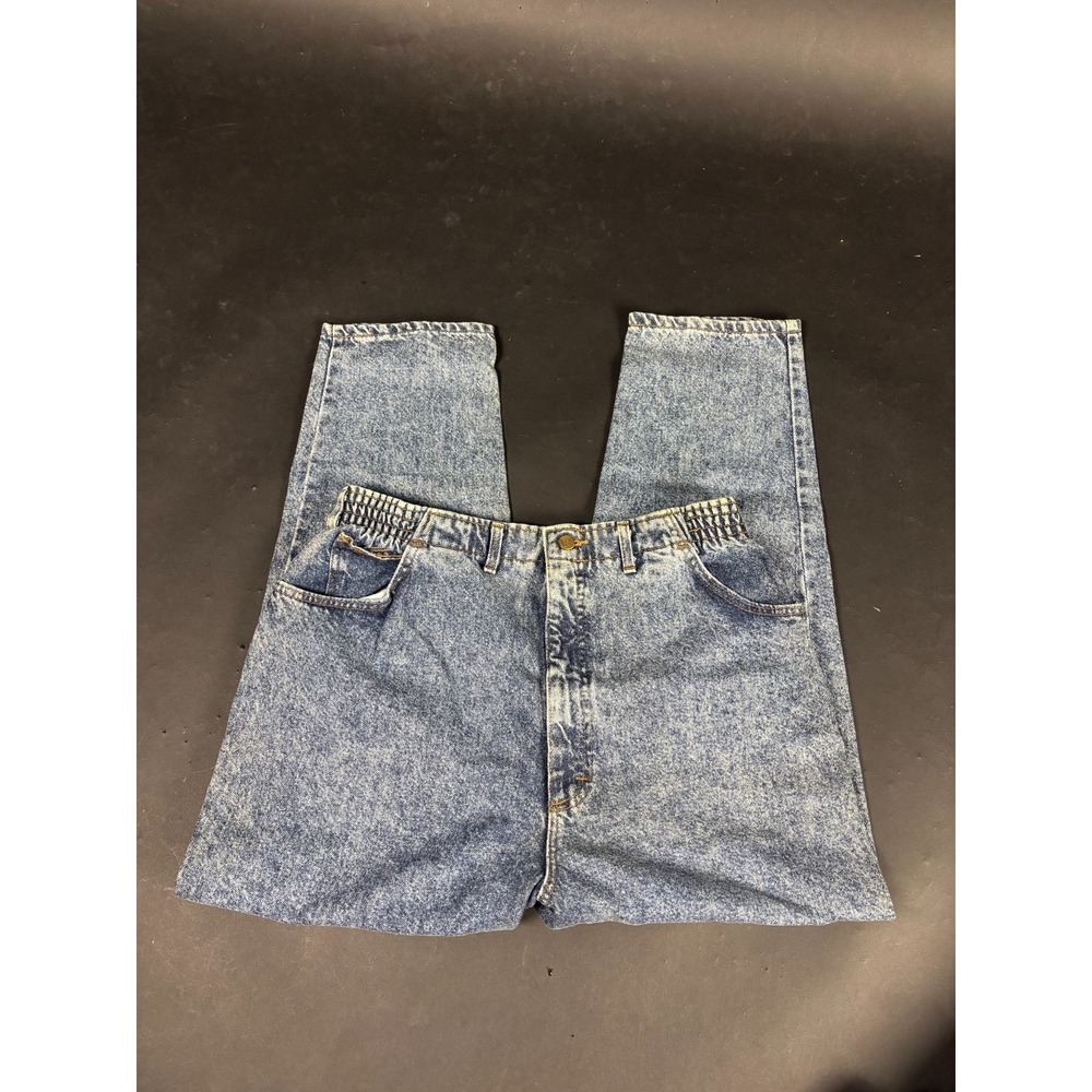 Lee VTG MADE IN USA Jeans Womens 20w Denim  100% Cotton 5-Pockets Elastic WaiST
